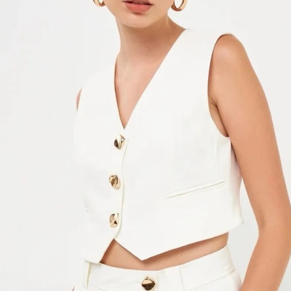 NEW NWT Amanda Uprichard White Vest Top
